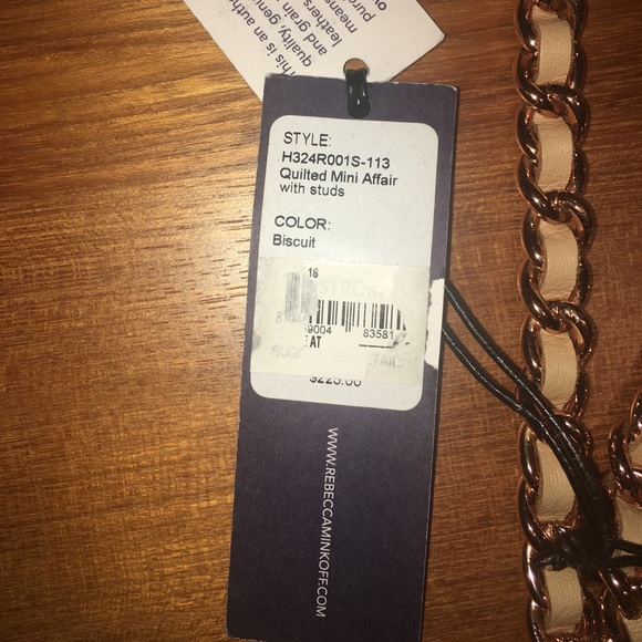 Rebecca Minkoff Quilted Mini Affair Shoulder Bag in Biscuit color. - Picture 5 of 17